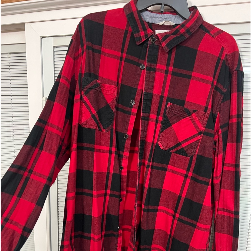 Ultimate Soft Flannel red/black Buffalo plaid men’s long sleeve shirt.